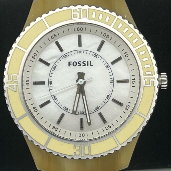 Fossil Stella Natural Bone Resin Ladies Watch Working - Picture 9 of 10